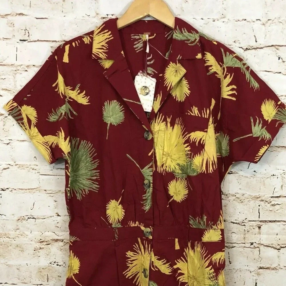 FREE PEOPLE Malibu Romper shorts tropical - Picture 3 of 12